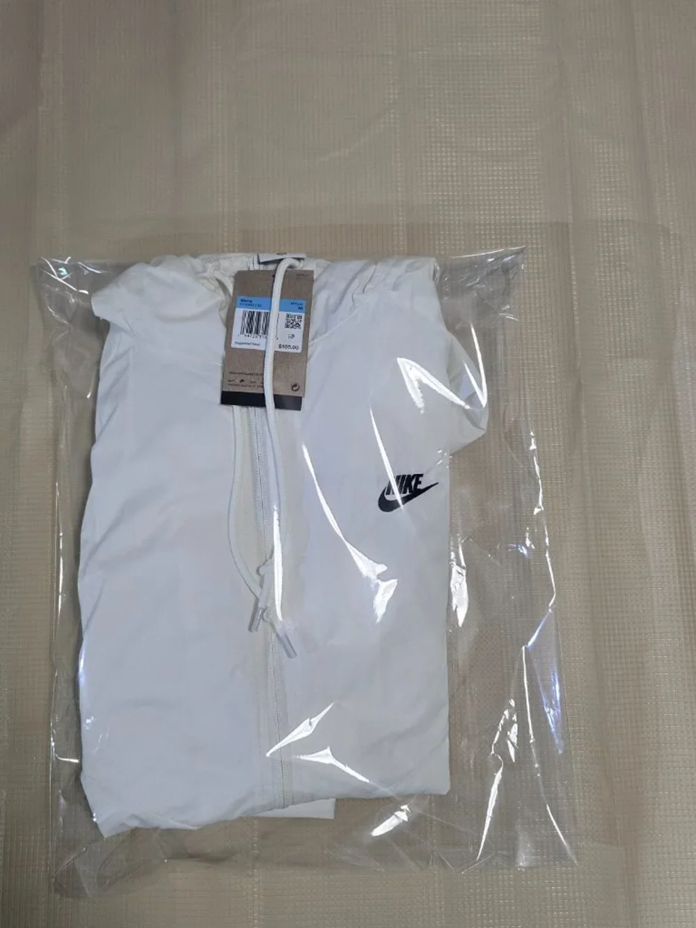 Nike Windrunner Lined Jacket HV8369-133 Mens Sz (S-M) White Hooded Full Zip NWT